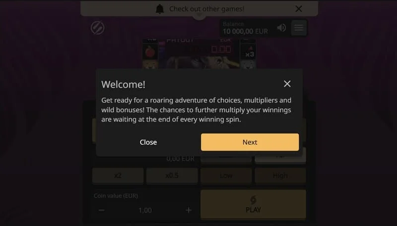 Lion Zama Fruits Bonus Spins - virk spilun með klassískum ávaxtatáknum og 777